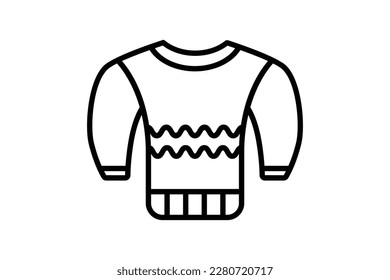 Knitwear icon illustration. icon related to shopping. Line icon style. Simple vector design editable
