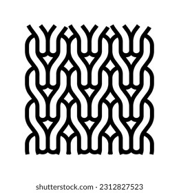 knitwear knitting wool line icon vector. knitwear knitting wool sign. isolated contour symbol black illustration