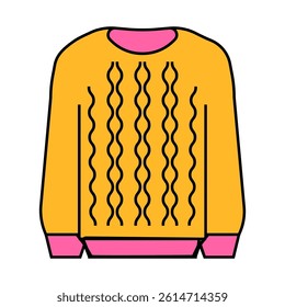 knitwear knitting wool line icon vector. knitwear knitting wool sign. isolated symbol illustration