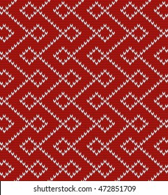 Knitwear Seamless background. Christmas Knitting design element for wrapping paper. Vector.