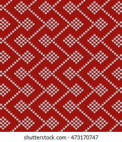 Knitwear Seamless background. Christmas Knitting design element for wrapping paper. Vector.