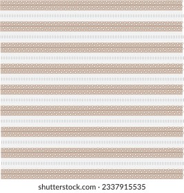 Knitwear Striped Hole Stitch technical fashion illustration. White and Beige color. CAD mock-up.