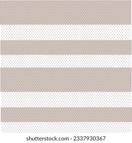 Knitwear Striped Pointelle Stitch technical fashion illustration. White and beige color. CAD mock-up.