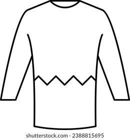 Knitwear, thin line web icon. Outline icon. Simple vector illustration.