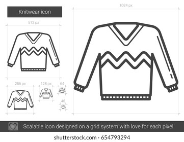 Icono de línea vectorial de punto aislado en fondo blanco. Icono de la línea de calzado para infografía, sitio web o aplicación. Icono escalable diseñado en un sistema de cuadrícula.
