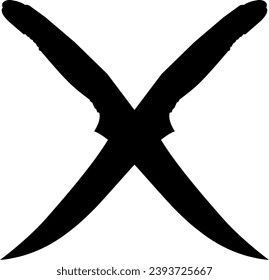 Knicksilhouette Symbol, Vektorgrafik