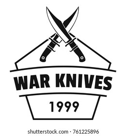 Knive war logo. Simple illustration of knive war vector logo for web