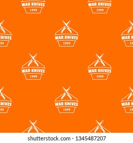 Knive war pattern vector orange for any web design best
