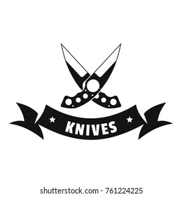Knive weapon logo. Simple illustration of knive weapon vector logo for web