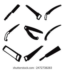 knives . Black silhouette of knives 