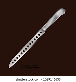knives for butcher shop, Vintage typographic hand-drawn. Meat cutting knives, Cutlery icon set vector realistic kitchen knives isolated, Vector illustration.