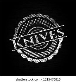 Knives chalkboard emblem