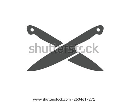 knives for chef design symbol, vector, isolated on transparent background