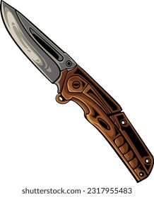 Knives or combat weapon blades vector illustration