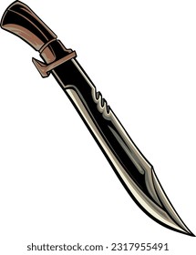 Knives or combat weapon blades vector illustration