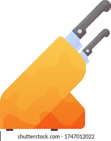 Knives for cutting and chopping, isolated Kitchen supplies and utensils for home.