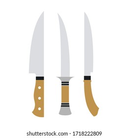 Knives flat icon design, logo illustration 