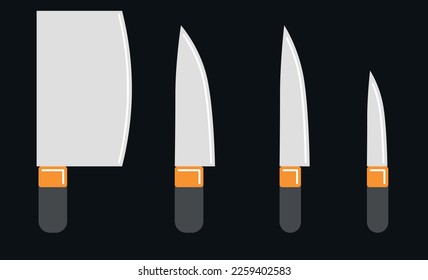 Knives flat icon design, logo illustration