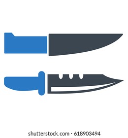 Knives flat vector pictogram. An isolated illustration on a white background.