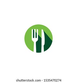 Knives and forks icon. Restaurant, resto, food court, cafe logo template