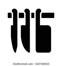 knives glyph flat vector icon