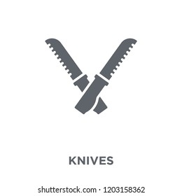 Knives icon. Knives design concept from Kitchen collection. Simple element vector illustration on white background.