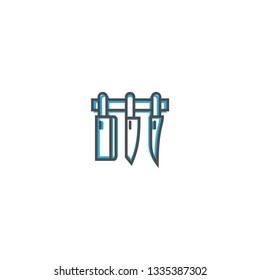 Knives icon design. Gastronomy icon vector illustration design