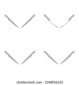knives icon on a white background. vector illustration