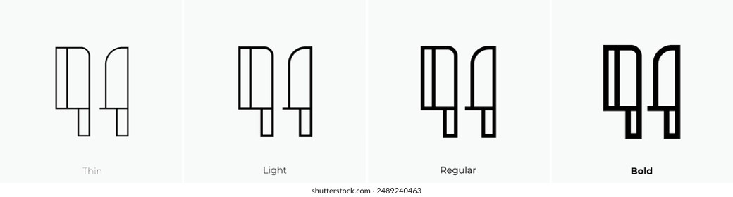 knives icon. Thin, Light Regular And Bold style design isolated on white background