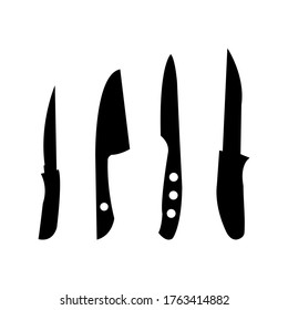 Knives icon vector illustration on white background and color editable 