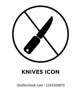 Knives icon vector isolated on white background, Knives transparent sign