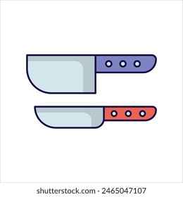 knives icon with white background vector stock illustration