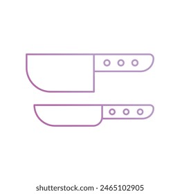 knives icon with white background vector stock illustration