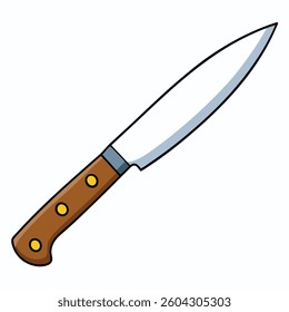 knives illustration flat white background