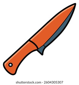 knives illustration flat white background
