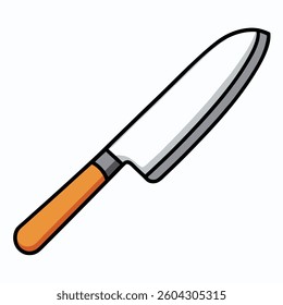 knives illustration flat white background