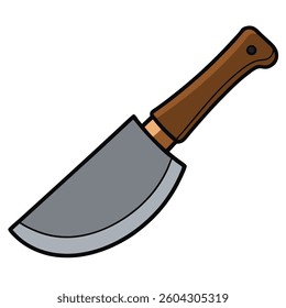 knives illustration flat white background