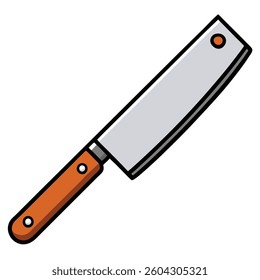 knives illustration flat white background