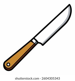 knives illustration flat white background