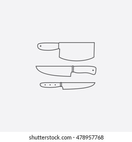 Knives line icon
