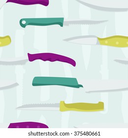 Knives seamless vector background