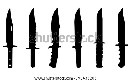 Knives set for design and info graphic