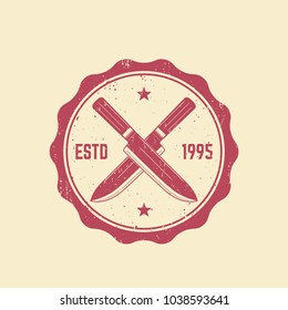 Knives, vector vintage logo