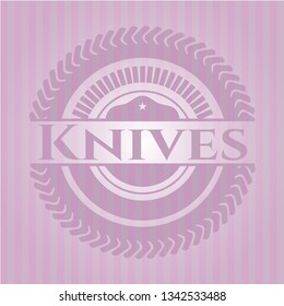 Knives vintage pink emblem