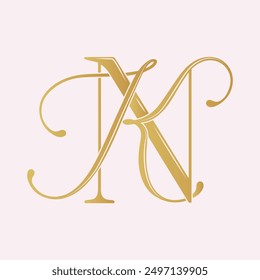 KN,NK, logo KN,Letter KN,monogram KN, vector, logo, Wedding Monogram Initials, Wedding Logo, Wedding Monogram,Logo Design