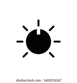 Knob with glyph icon vector illustration logo template for many purpose 