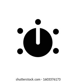 Knob with glyph icon vector illustration logo template for many purpose 