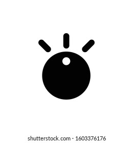 Knob with glyph icon vector illustration logo template for many purpose 