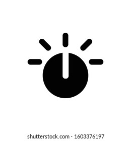 Knob with glyph icon vector illustration logo template for many purpose 