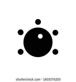 Knob with glyph icon vector illustration logo template for many purpose 